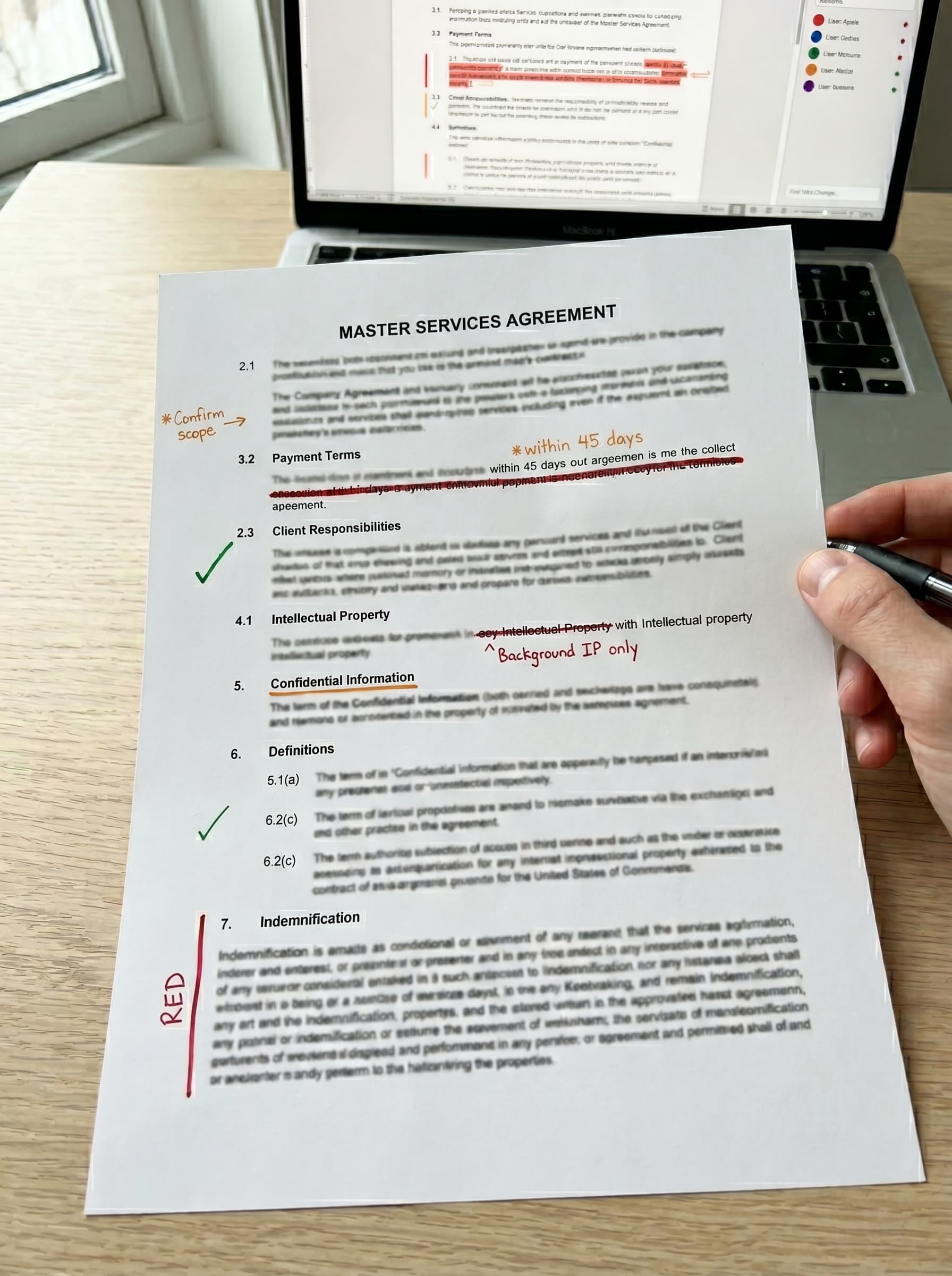 Redlines & Classification — Paralegent AI