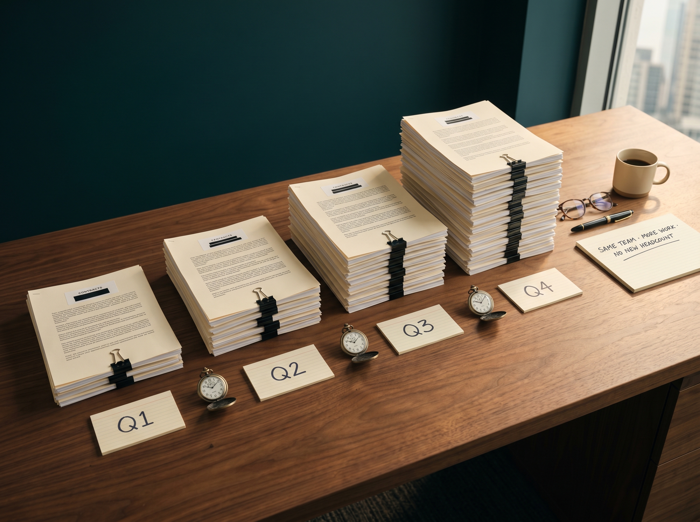 In-house legal teams handling 70% YoY contract volume growth without extra headcount